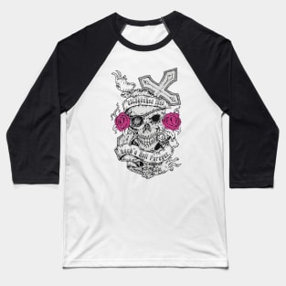 The Skull Head of Rock n Roll Forever Baseball T-Shirt